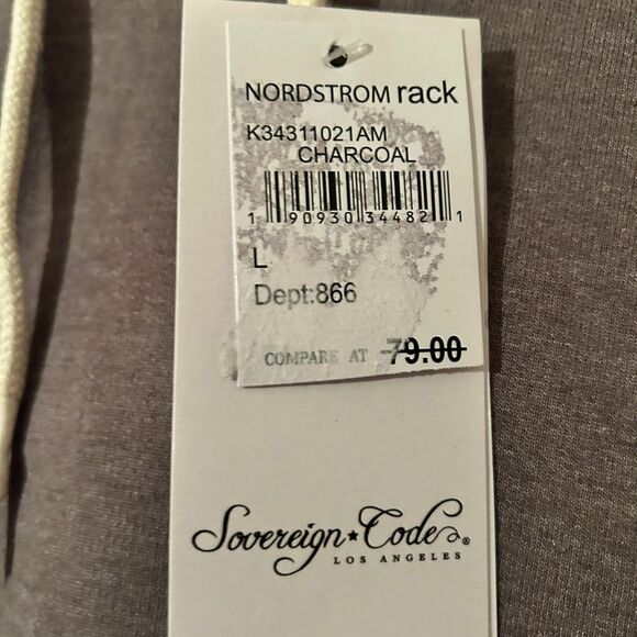 NEW Sovereign Code Mens Size Large 40 42 Gray Sweatshirt Hoodie Casual Classic - Picture 4 of 4